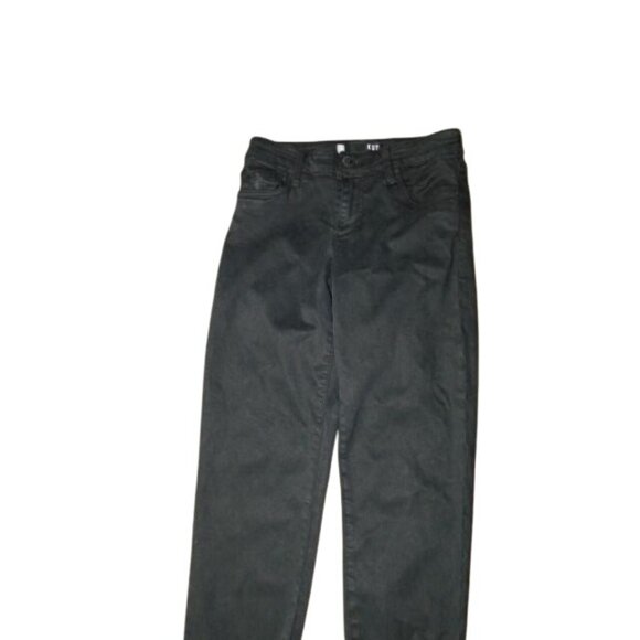 Kut from the Kloth Size 2 Black Amy Crop STRETCH Denim Jeans - Picture 2 of 3